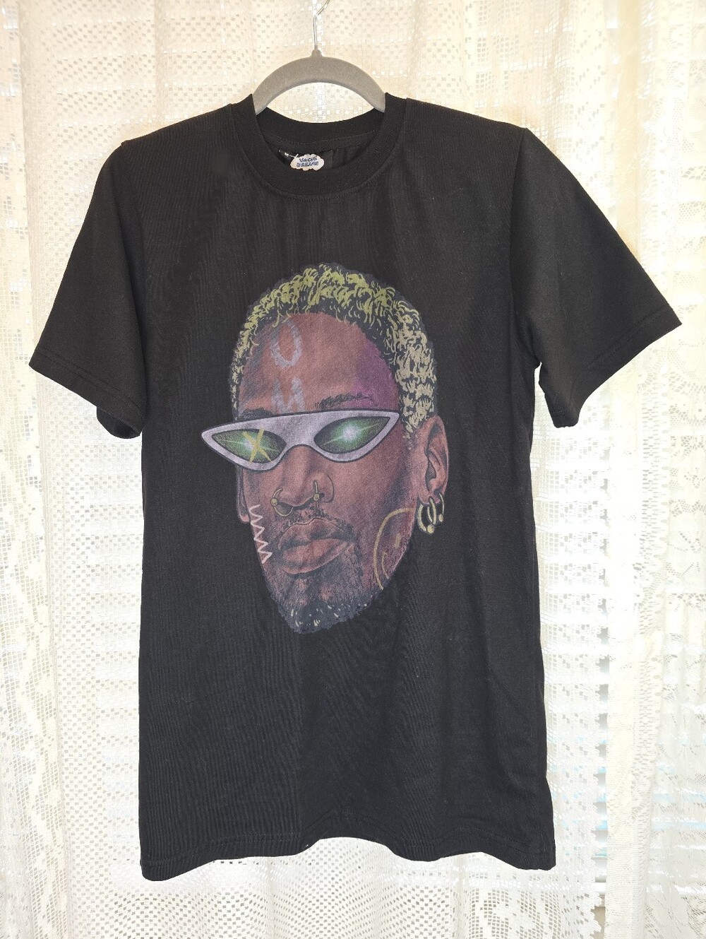 Vague Dreams, Dennis Rodman, Black T-shirt, Med